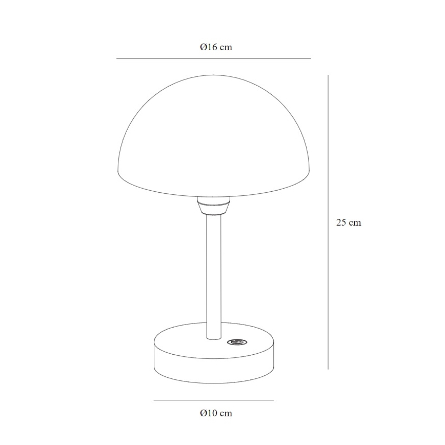 Nordlux - LED Ściemnialna zewnętrzna akumulatorowa lampa stołowa ELLEN LED/2,8W/3,7V IP44 beżowe