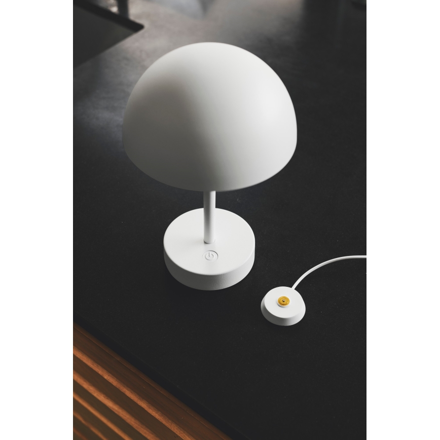 Nordlux - LED Ściemnialna zewnetrzna akumulatorowa lampa stołowa ELLEN LED/2,8W/3,7V IP44 biała