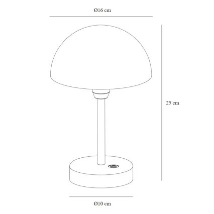 Nordlux - LED Ściemnialna zewnetrzna akumulatorowa lampa stołowa ELLEN LED/2,8W/3,7V IP44 biała