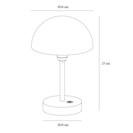 Nordlux - LED Ściemnialna zewnętrzna akumulatorowa lampa stołowa ELLEN LED/2,8W/3,7V IP44 zielona