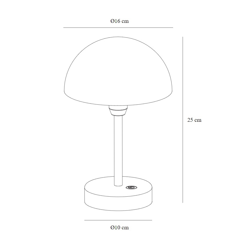 Nordlux - LED Ściemnialna zewnętrzna akumulatorowa lampa stołowa ELLEN LED/2,8W/3,7V IP44 zielona