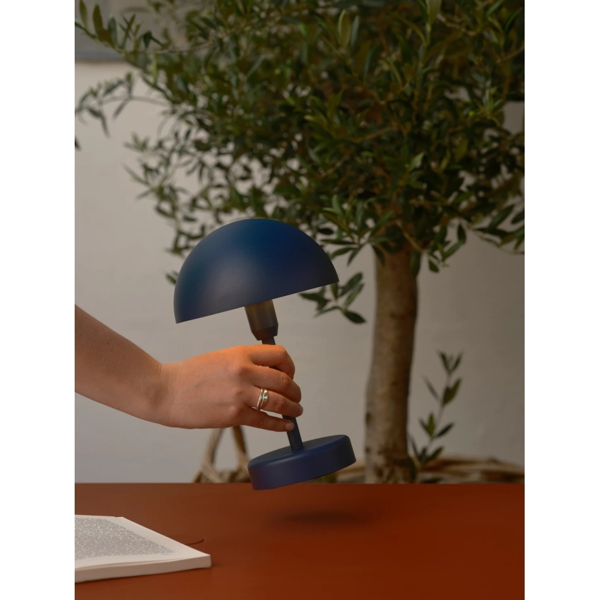Nordlux - LED ściemnialna, ładowalna, dotykowa, zewnętrzna lampa stołowa ELLEN LED/2,8W/3,7V IP44 niebieska