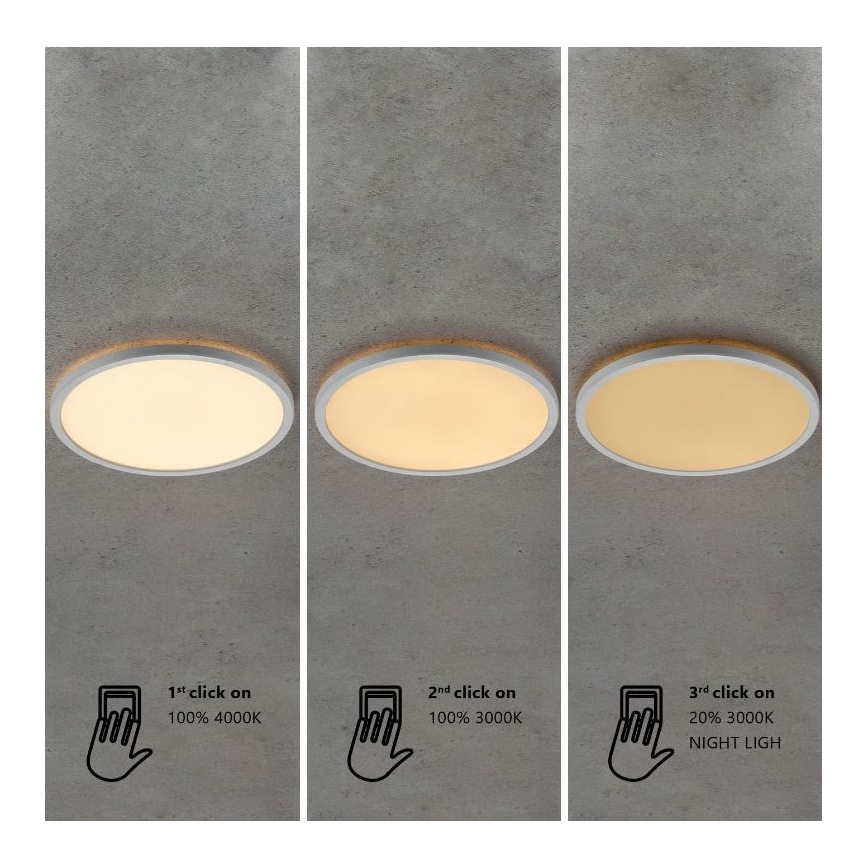 Nordlux - Ściemnialny plafon łazienkowy LED OJA LED/14,5W/230V 3000/4000K IP54 pr. 30 cm