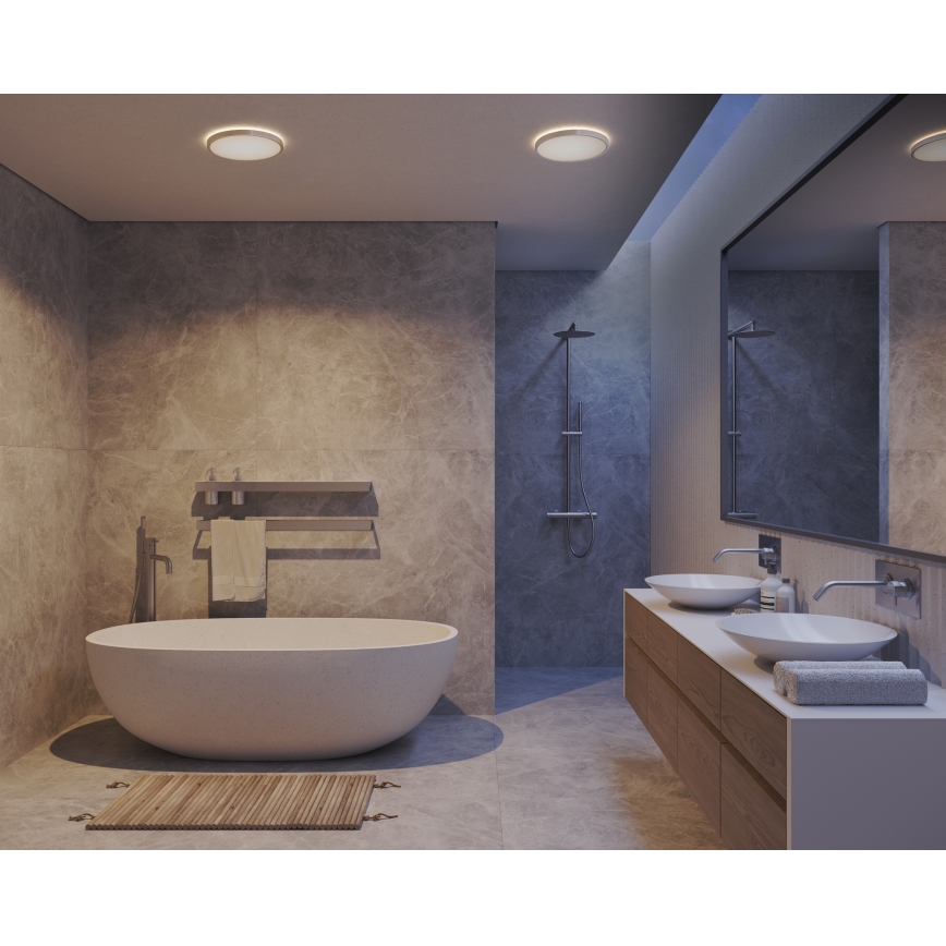 Nordlux - Ściemnialny plafon łazienkowy LED OJA LED/14,5W/230V 3000/4000K IP54 pr. 30 cm
