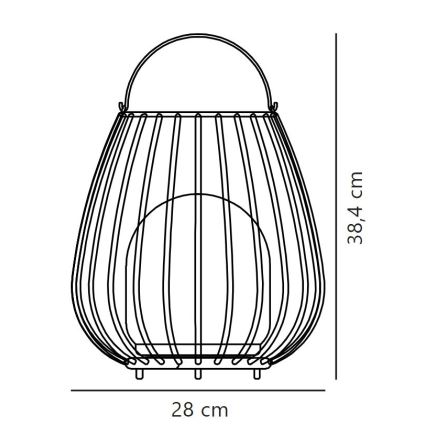 Nordlux - LED Ściemnialna zewnętrzna lampa przenośna JIM TO-GO LED/3W/3,7V IP54 5000 mAh czarna