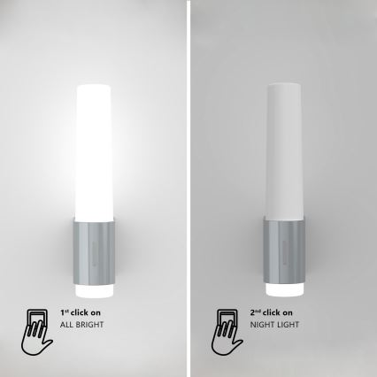 Nordlux - LED ściemnialny kinkiet łazienkowy HELVA LED/6,8W/230V IP44 CRI 90 chrom błyszczący