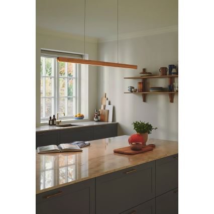 Nordlux - LED ściemnialny żyrandol na lince ILGAS LED/47W/230V 3000K beżowy/biały/jesion