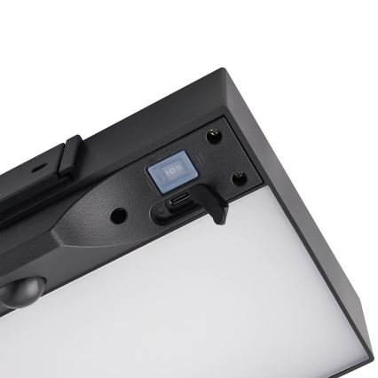 Nordlux - LED Solarna lampa ścienna z czujnikiem MONAY LED/5W/5V 3000K IP44 2000 mAh czarna