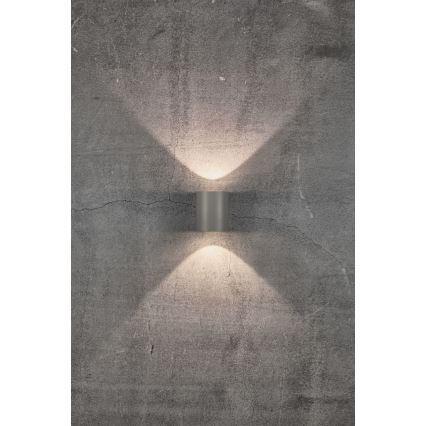 Nordlux - LED zewnętrzny kinkiet CANTO 2xLED/5,5W/230V IP44 szary