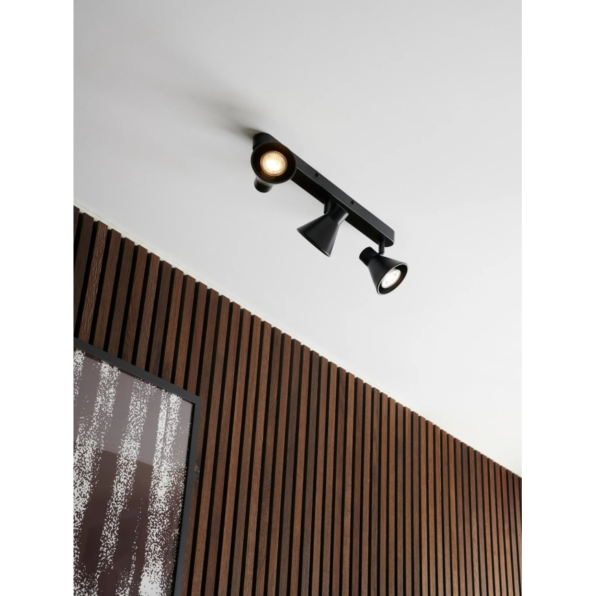 Nordlux - Oprawa punktowa EIK 3xGU10/35W/230V czarna