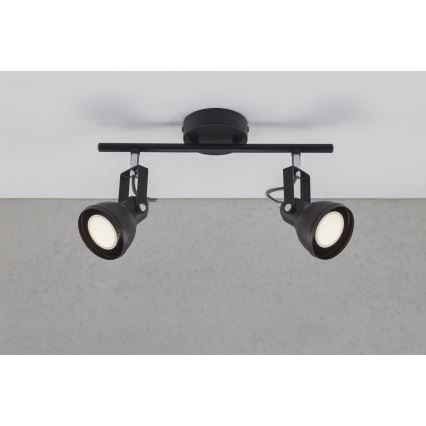 Nordlux - Oświetlenie punktowe ASLAK 2xGU10/35W/230V czarne