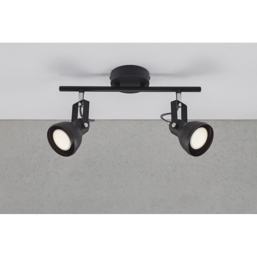 Nordlux - Oświetlenie punktowe ASLAK 2xGU10/35W/230V czarne