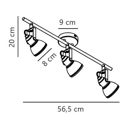 Nordlux - Oświetlenie punktowe ASLAK 3xGU10/35W/230V