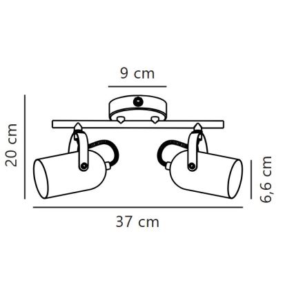 Nordlux - Oświetlenie punktowe LOTUS 2xE14/40W/230V
