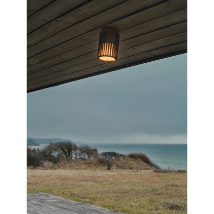 Nordlux - Plafon zewnętrzny ALUDRA 1xE27/15W/230V brązowy