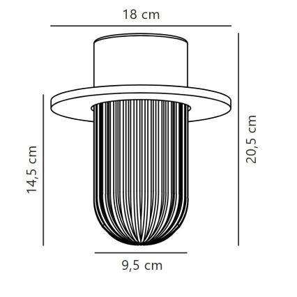 Nordlux - Plafon zewnętrzny JANUKA 1xE27/60W/230V IP54 biały
