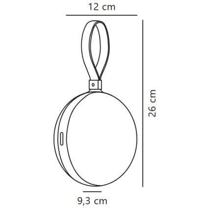 Nordlux - Przenośna ładowalna lampa LED LED/1W/3,7V IP54 żółty