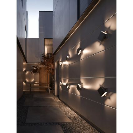Nordlux - ściemnialna zewnętrzna lampa ścienna LED TURN/13,8W/230V IP54 czarna
