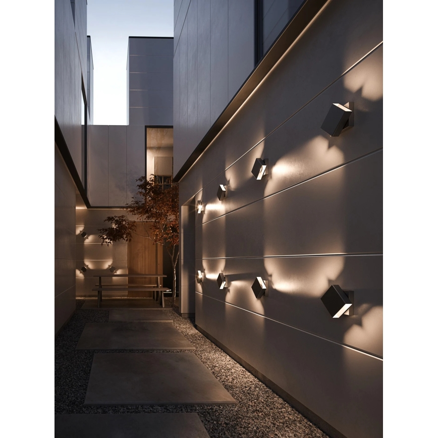 Nordlux - ściemnialna zewnętrzna lampa ścienna LED TURN/13,8W/230V IP54 czarna