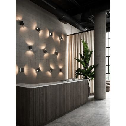 Nordlux - ściemnialna zewnętrzna lampa ścienna LED TURN/13,8W/230V IP54 czarna
