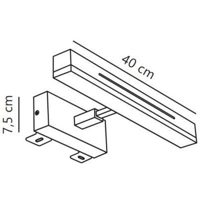 Nordlux - Ściemniane oświetlenie lustra łazienkowego LED OTIS LED/14W/230V IP44 40 cm srebrne