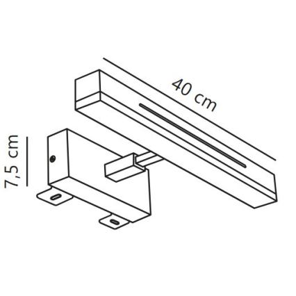 Nordlux - Ściemniane oświetlenie lustra łazienkowego LED OTIS LED/14W/230V IP44 40 cm matowy chrom