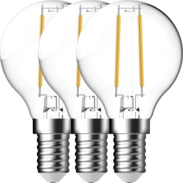 Nordlux - ZESTAW 3x LED Żarówka FILAMENT G45 E14/4W/230V 4000K