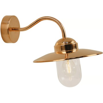Nordlux - Zewnętrzna oprawa ścienna LUXEMBOURG 1xE27/60W/230V IP54 miedziana