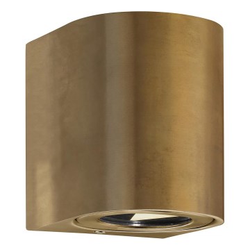 Nordlux - Zewnętrzny kinkiet LED CANTO 2xLED/6W/230V IP44 mosiądz