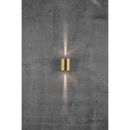 Nordlux - Zewnętrzny kinkiet LED CANTO 2xLED/6W/230V IP44 mosiądz