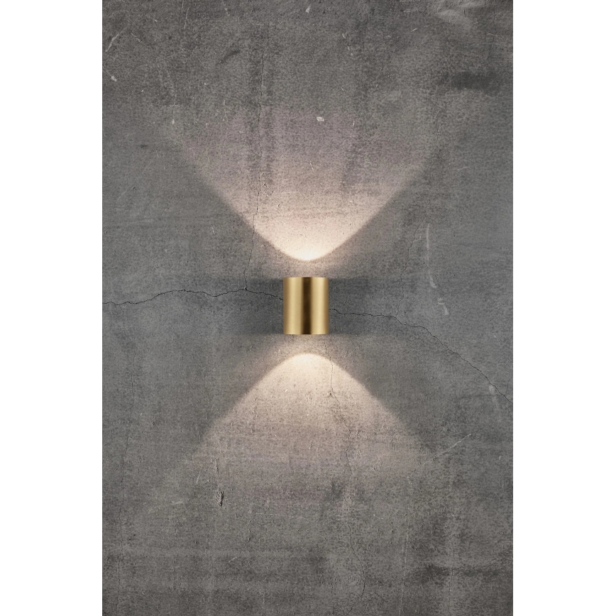 Nordlux - Zewnętrzny kinkiet LED CANTO 2xLED/6W/230V IP44 mosiądz