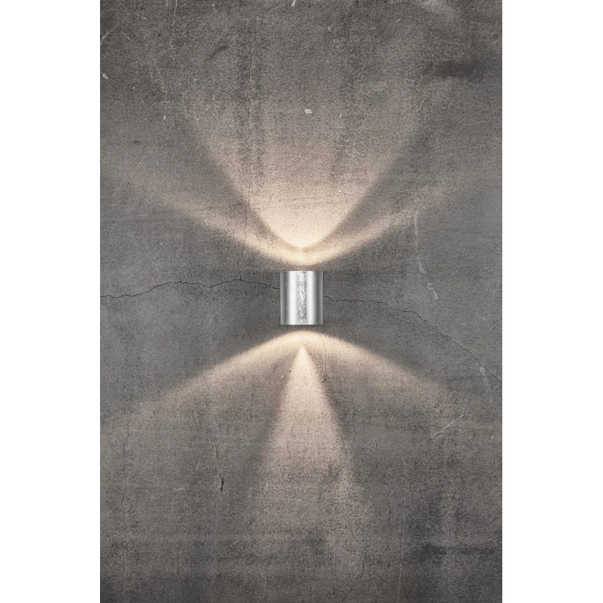 Nordlux - Zewnętrzny kinkiet LED CANTO 2xLED/6W/230V IP44 srebrny
