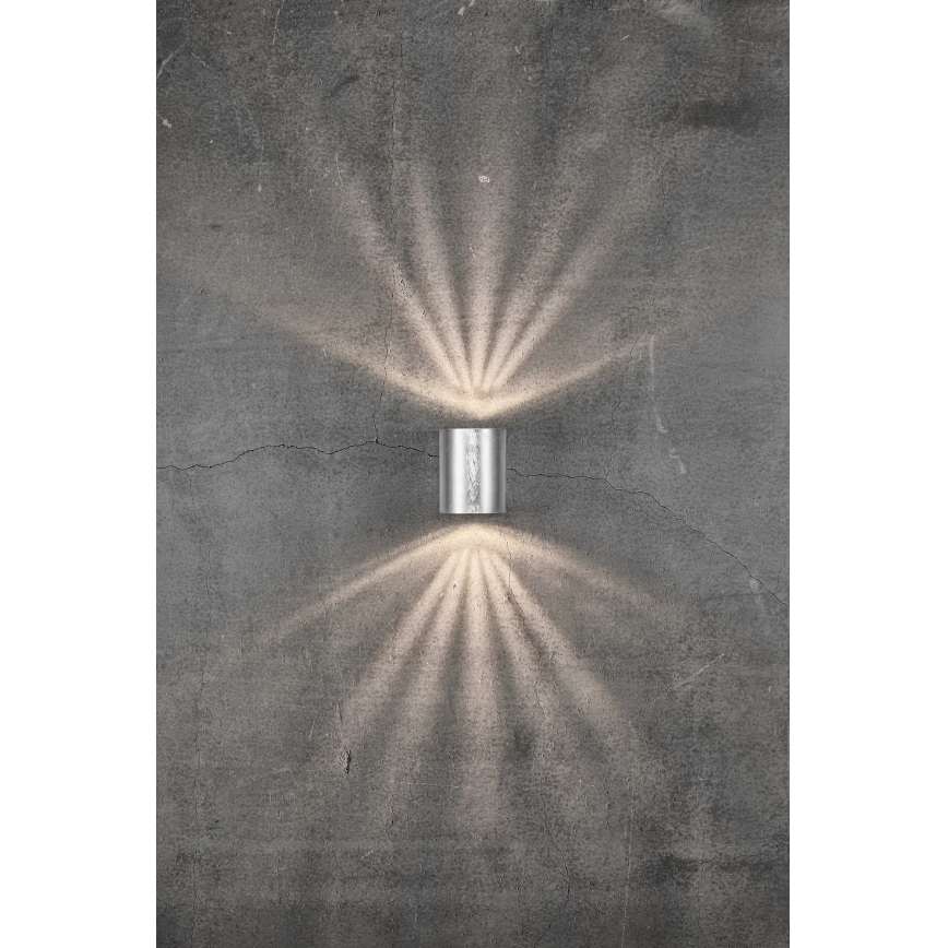 Nordlux - Zewnętrzny kinkiet LED CANTO 2xLED/6W/230V IP44 srebrny