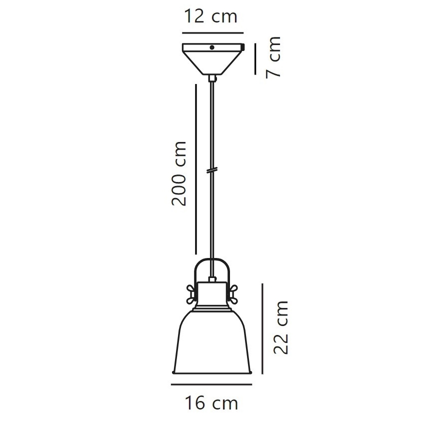 Nordlux - Żyrandol na lince ADRIAN 1xE27/25W/230V śr. 16 cm szary