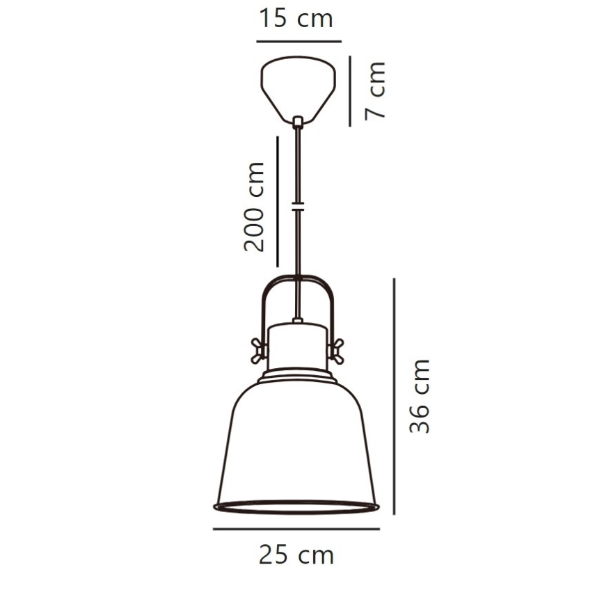 Nordlux - Żyrandol na lince ADRIAN 1xE27/40W/230V śr. 25 cm antracyt