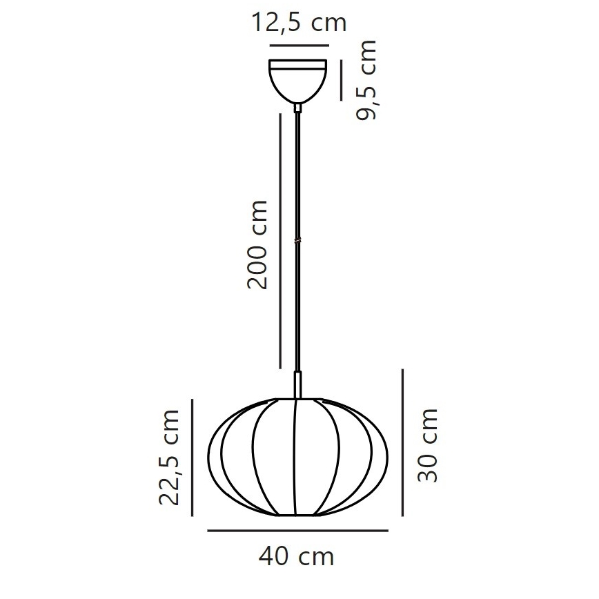 Nordlux - Żyrandol na lince AERON 1xE27/40W/230V śr. 40 cm
