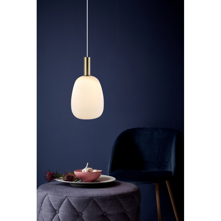 Nordlux - Żyrandol na lince ALTON 1xE27/60W/230V biały/czarny/mosiądz