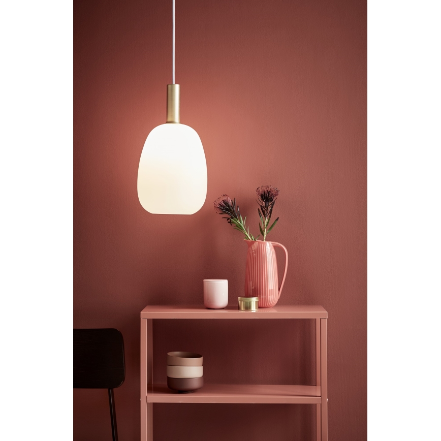 Nordlux - Żyrandol na lince ALTON 1xE27/60W/230V biały/czarny/mosiądz