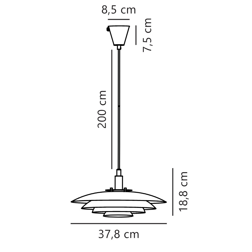Nordlux - Żyrandol na lince BRETAGNE 1xG9/25W/230V antracyt