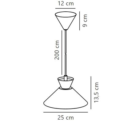 Nordlux - Żyrandol na lince DIAL 1xE27/40W/230V śr. 25 cm czarny
