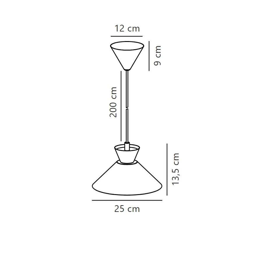 Nordlux - Żyrandol na lince DIAL 1xE27/40W/230V śr. 25 cm czarny