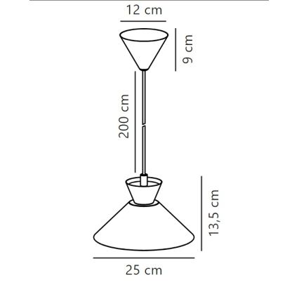 Nordlux - Żyrandol na lince DIAL 1xE27/40W/230V śr. 25 cm biały