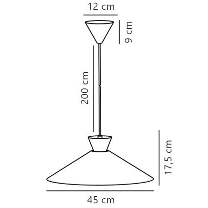 Nordlux - Żyrandol na lince DIAL 1xE27/40W/230V śr. 45 cm żółty