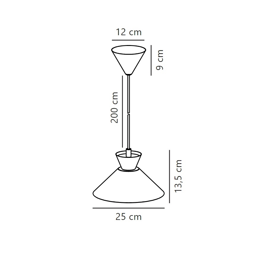 Nordlux - Żyrandol na lince DIAL 1xE27/40W/230V śr. 25 cm szary