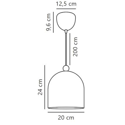 Nordlux - Żyrandol na lince GASTON 1xE27/40W/230V białe