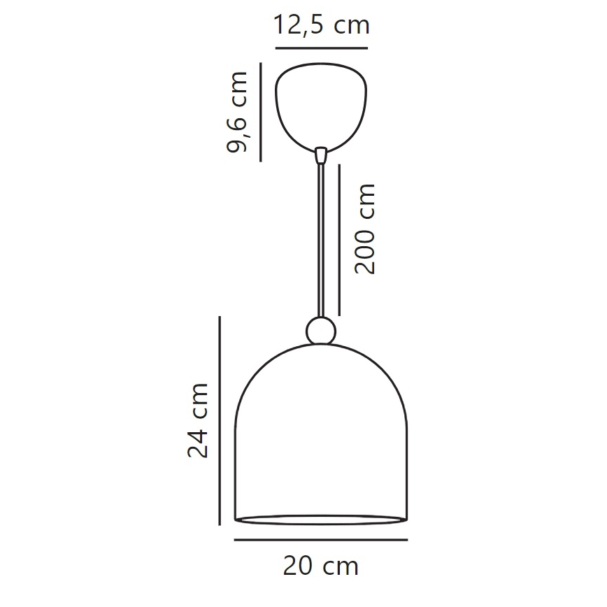 Nordlux - Żyrandol na lince GASTON 1xE27/40W/230V białe