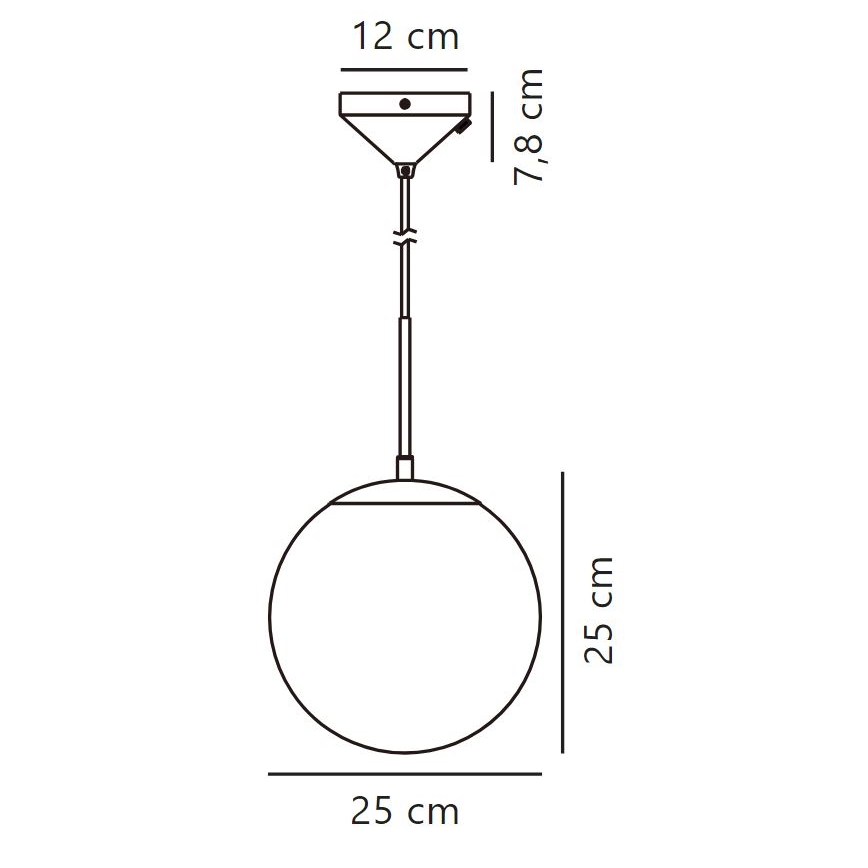 Nordlux - Żyrandol na lince GRANT 1xE27/25W/230V śr. 25 cm