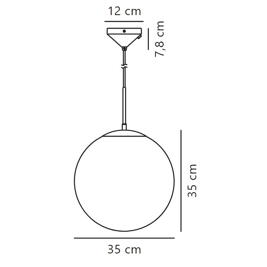 Nordlux - Żyrandol na lince GRANT 1xE27/25W/230V śr. 35 cm