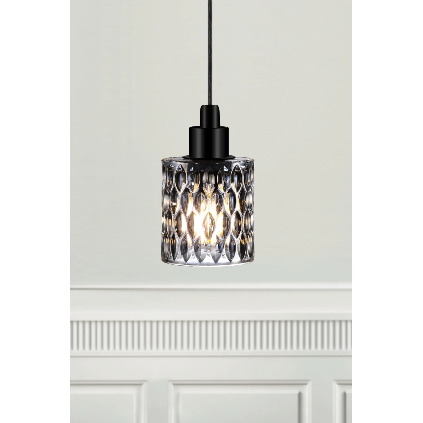 Nordlux - Żyrandol na lince HOLLYWOOD 1xE27/60W/230V dymny