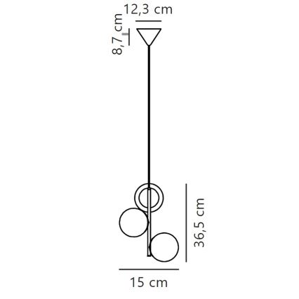 Nordlux - Żyrandol na lince LILLY 3xE14/40W/230V złoty